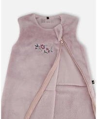 Deux par Baby Girls Plush Sleep Sack Neutral Purple - Baby|Toddler