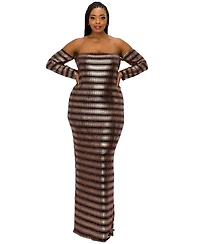 L I V D Women's Plus Temptations Sequin Dress
