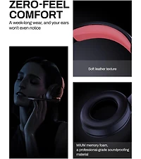 Acer 2.4GHz Flex Wireless Gaming Headset | Red + Pink | 100H Battery, 50mm Drivers, Noise-Canceling Mic | Bluetooth 5.3, 3.5mm | PS4, Pc, Music, Meeti