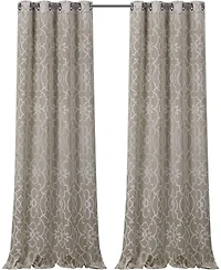 Kate Aurora Living 2 Pack Reversible Geometric Room Darkening Grommet Curtains - 38 in. W x 84 L, Lavender/Purple