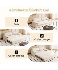Streamdale Furniture Queen Pull Out Sofa Bed with Storage