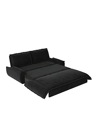 Streamdale Furniture Queen Pull Out Sleeper Sofa Bed - Black