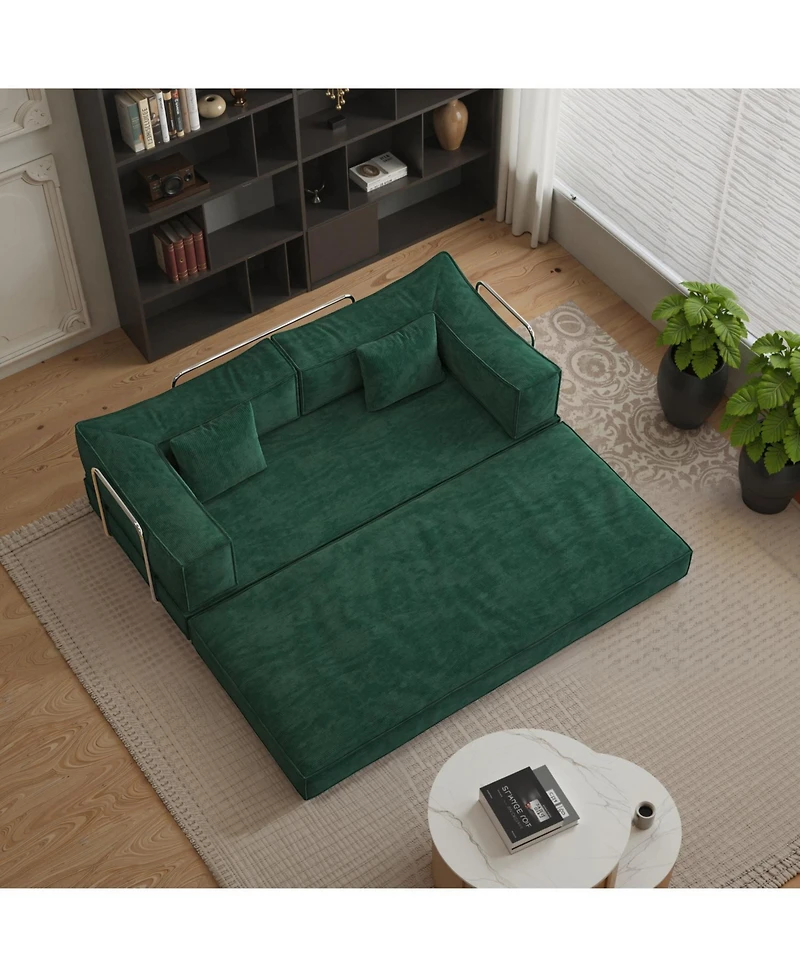 Streamdale Furniture Modular Pudding Block Sofa Bed - Green