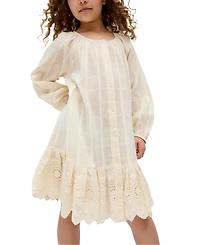 Raffya Kids Olivia Button Down Embroidered Dress