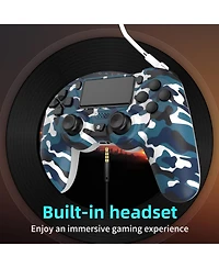 Nbcp 2 Pack Wireless Controllers for PS4/Slim/Pro, 1000mAh Battery, Dual Vibration, 3.5mm Audio Jack, 6-Axis Motion Sensor - Camouflage