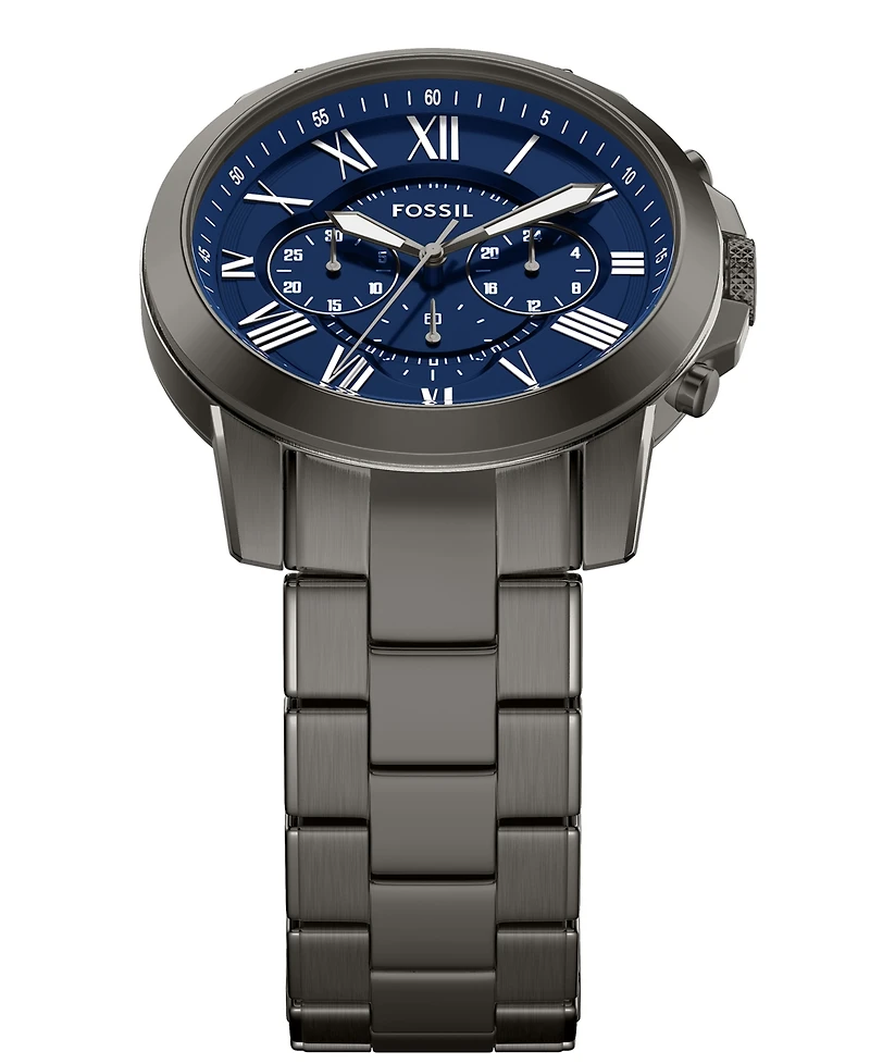 Fossil Men's Grant Chronograph Gunmetal Stainless Steel Watch, 44mm