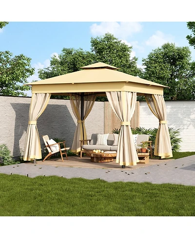 Streamdale Furniture 10x10 Outdoor Gazebo Tent with Netting