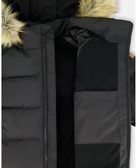 Deux par Kids Unisex Puffy Winter Jacket Black