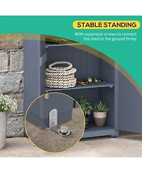 Outsunny Outdoor Storage Cabinet with Waterproof Metal Roof,