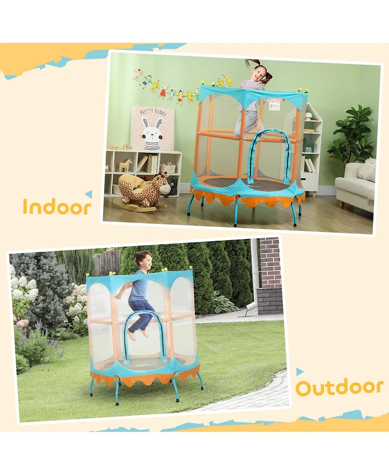 Qaba Trampoline for Kids, 4.6FT Mini Toddler Trampoline,