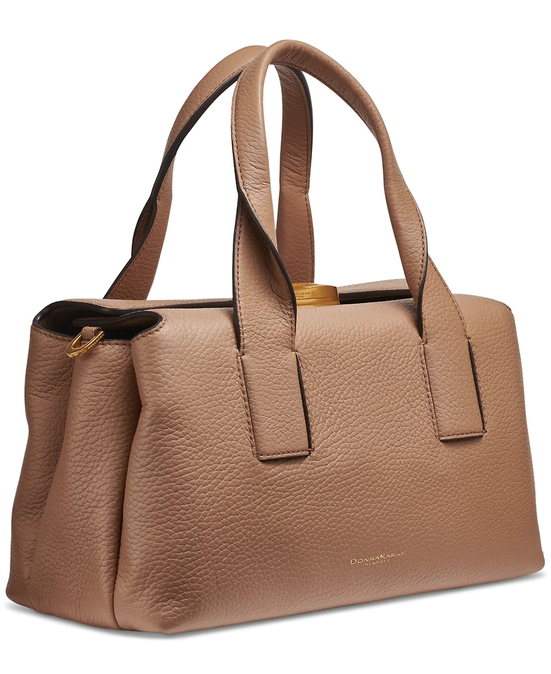 Donna Karan New York Amagansett Soft-Rolled Leather Satchel with Sculpted Magnet Closure