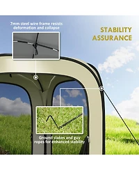 6' x 6' Pop Up Screen Tent, UPF50+ Camping Gazebo w/ Carry Bag,
