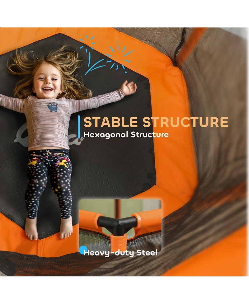 Qaba 48" Trampoline, Toddler Trampoline with Safety Enclosure Net,