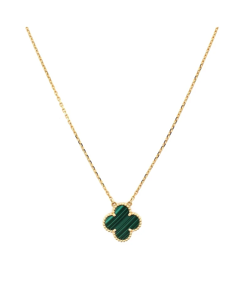 Pre-Owned Van Cleef & Arpels Vintage Alhambra Pendant Necklace 18K Gold and Malachite