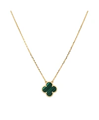 Pre-Owned Van Cleef & Arpels Vintage Alhambra Pendant Necklace 18K Gold and Malachite
