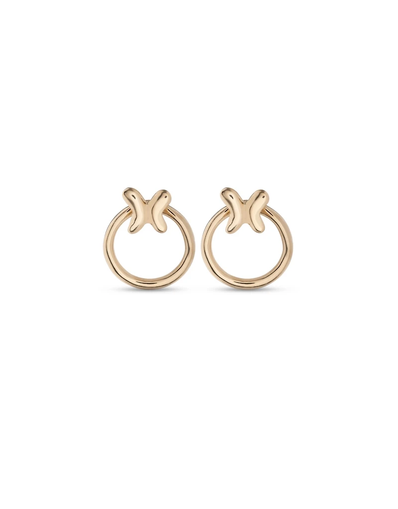 UNOde50 Metal Alloy Butterfly Hoop Earrings