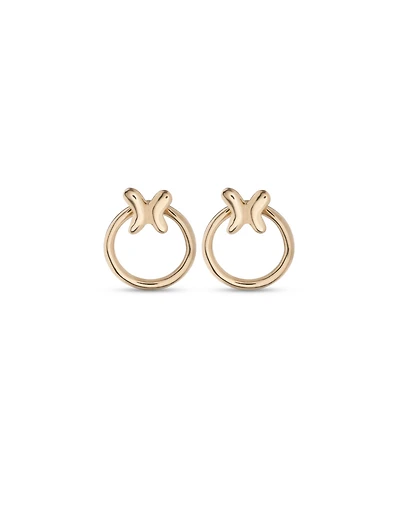 UNOde50 Metal Alloy Butterfly Hoop Earrings