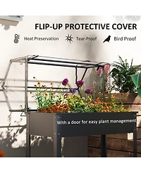 Outsunny Raised Garden Bed with house Cover,