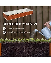 Outsunny Galvanized Raised Garden Bed Metal Planter Box Easy Quick Setup
