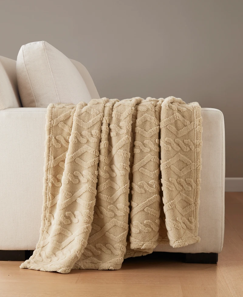Premier Comfort Cozy Cable Throw Blanket, 50" x 60" (A $30.00 Value)