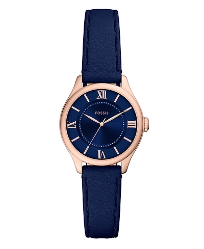 Fossil Women's Gilmore Three-Hand Navy Croco Leather Watch, 28mm