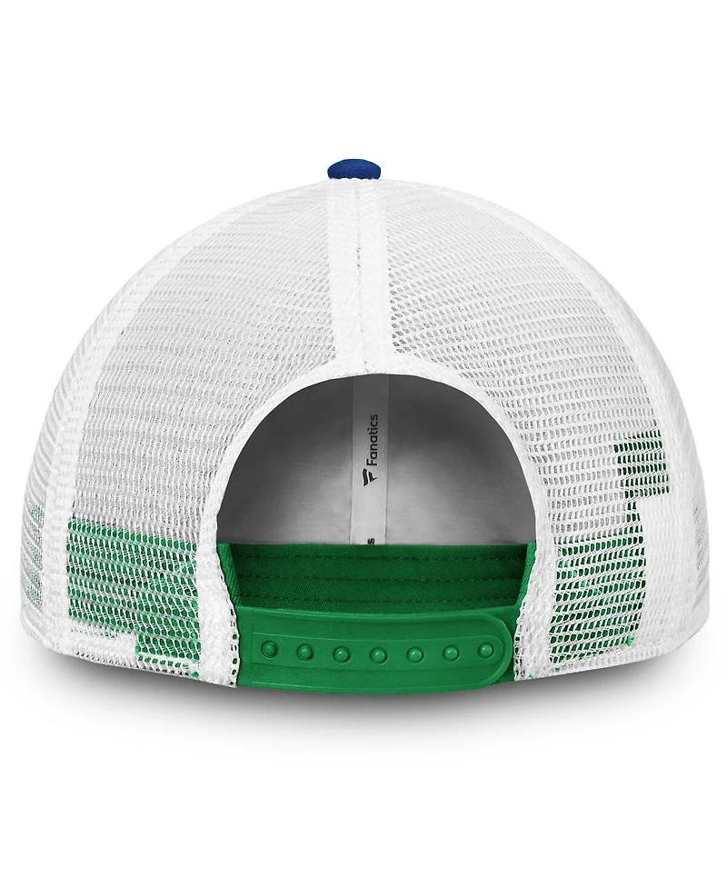 Fanatics Women's Vancouver Canucks Blue/White Iconic Lockup Adjustable Trucker Hat