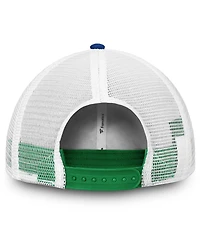 Fanatics Women's Vancouver Canucks Blue/White Iconic Lockup Adjustable Trucker Hat