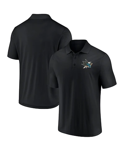 Fanatics Men's Black San Jose Sharks Winning Streak Polo Shirt