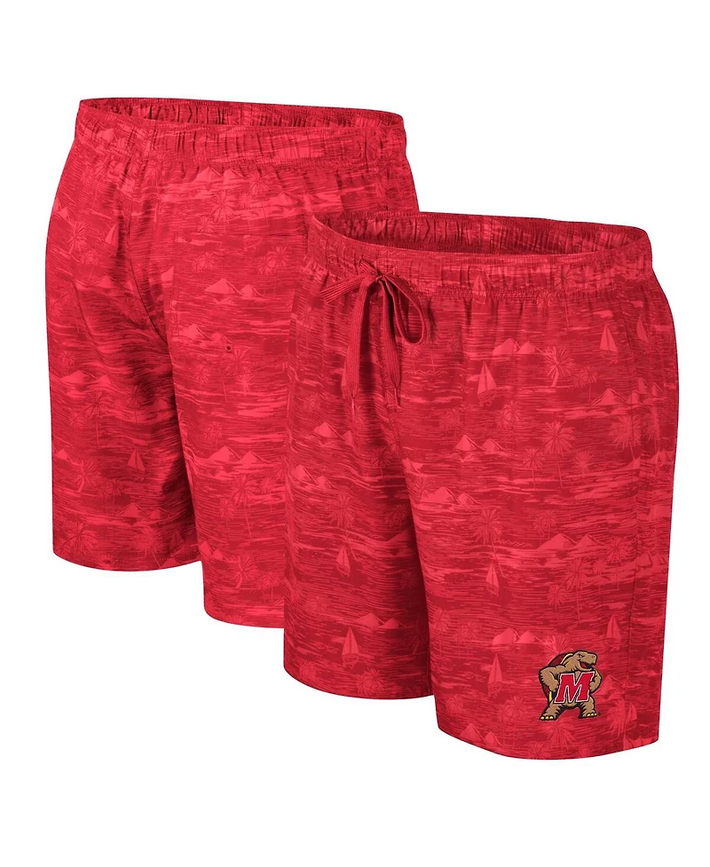Colosseum Men's Red Maryland Terrapins Ozark Swim Shorts