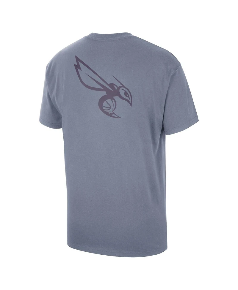 Jordan Men's Blue Charlotte Hornets Statement Edition Jumpman Flight Heavyweight T-Shirt