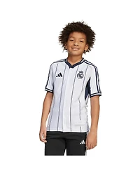 Adidas Big Boys and Girls White Real Madrid Us Pack Full-Button Baseball Jersey