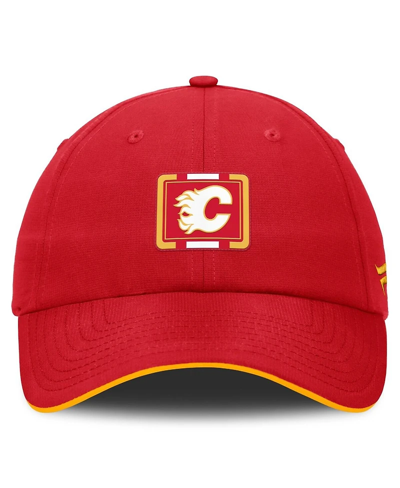 Fanatics Men's Red/Gold Calgary Flames Authentic Pro Ripstop Adjustable Hat