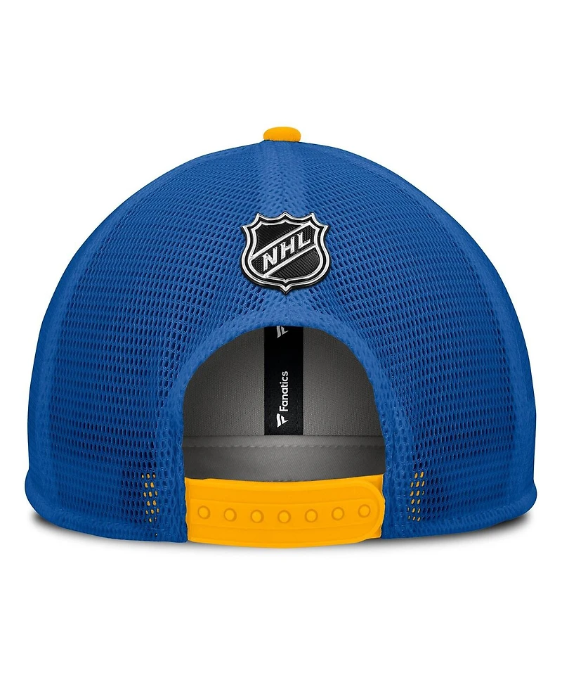 Fanatics Men's Royal/Gold Buffalo Sabres Authentic Pro Hometown Rink Foam Trucker Snapback Hat