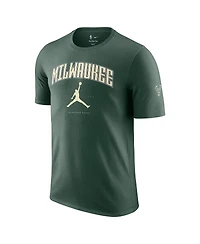 Jordan Men's and Women's Hunter Green Milwaukee Bucks Essential Cities T-Shirt