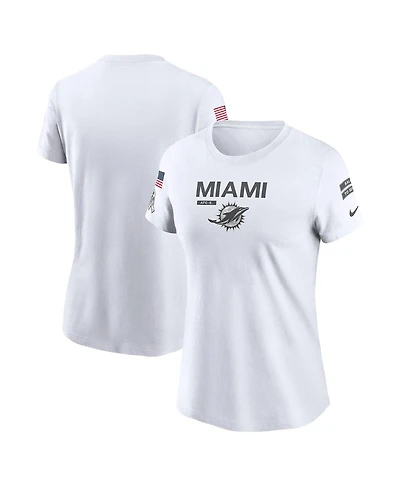 Nike Women's White Miami Dolphins 2024 Salute To Service Legend Performance T-Shirt