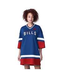 Starter Women's Royal Buffalo Bills Slap Shot 3/4 Sleeve Sneaker Dress