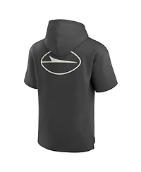 Fanatics Men's Charcoal New York Jets Elements Future Ground Lettering Short Sleeve Pullover Hoodie