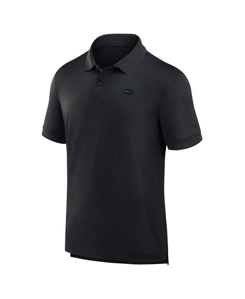 Fanatics Men's Black New York Jets Front Office Move Mono Polo Shirt