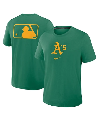 Nike Men's Green Athletics Authentic Collection Early Work Tri-Blend Performance T-Shirt