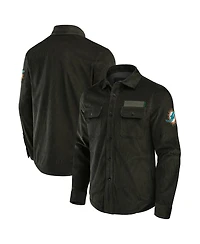 Fanatics Men's Dark Green Miami Dolphins Corduroy Full-Button Shacket