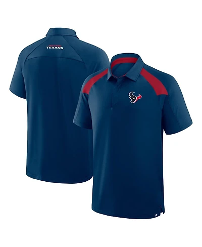 Fanatics Men's Navy Houston Texans Back Around Raglan Polo Shirt