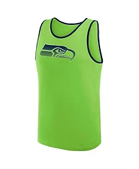 Logo Athletic Men's Neon Green Seattle Seahawks Unmatched Success Tank Top