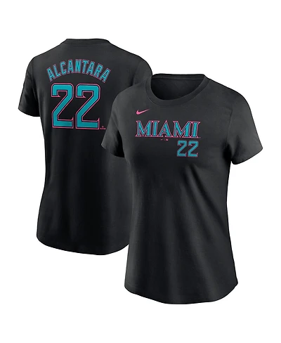 Nike Women's Sandy Alcantara Black Miami Marlins 2025 City Connect Fuse Name Number T-Shirt