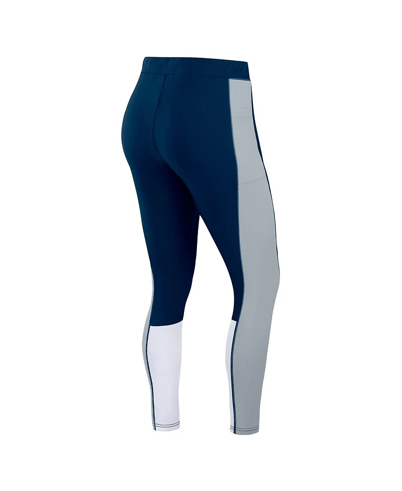Wear by Erin Andrews Women's Navy Dallas Cowboys Color-Block Leggings