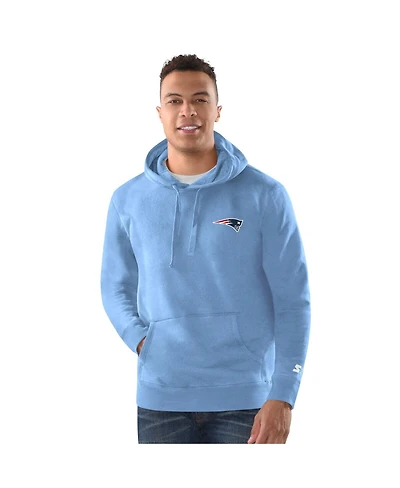 Margaritaville Men's Blue New England Patriots Time Flies Garment Dyed Pullover Hoodie