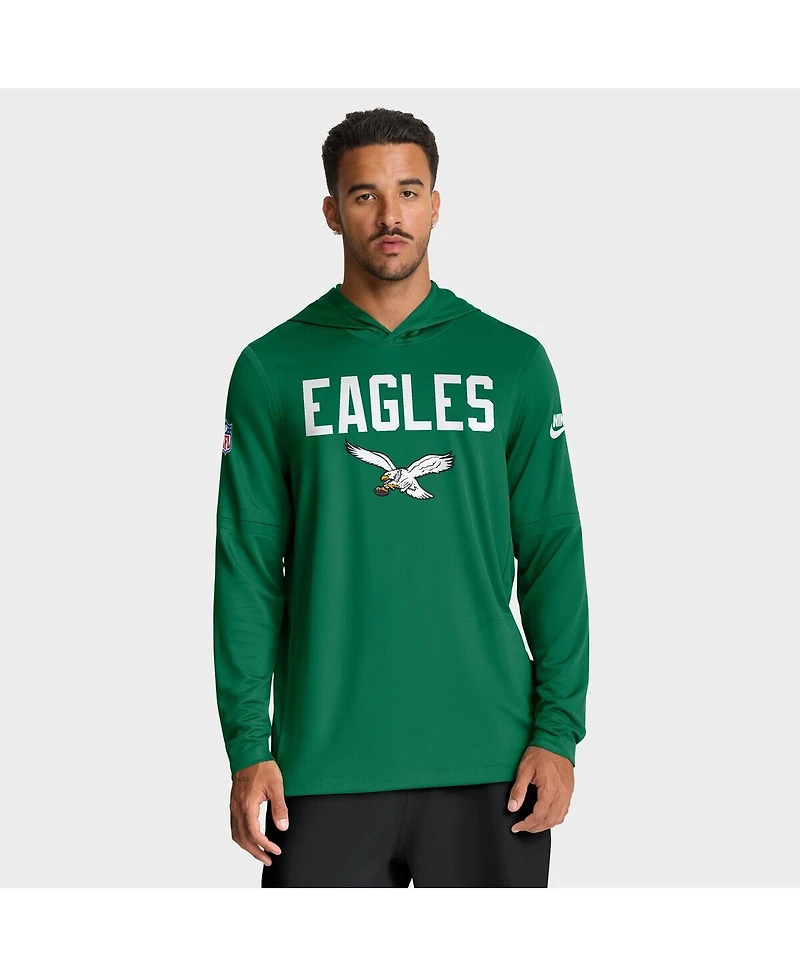 Nike Men's Kelly Green Philadelphia Eagles Big Tall Alt Pack Performance Long Sleeve Hoodie T-Shirt