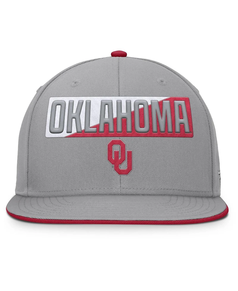 Fanatics Men's Gray Oklahoma Sooners Duo Snapback Hat