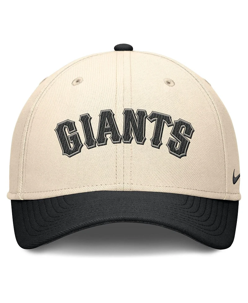 Nike Men's Natural/Black San Francisco Giants Statement Rise Performance Flex Hat