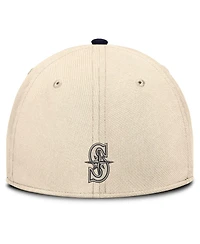 Nike Men's Natural/Navy Seattle Mariners Statement Rise Performance Flex Hat