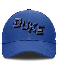 Nike Men's Royal Duke Blue Devils Slanted Primetime Rise Performance Adjustable Hat